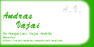 andras vajai business card
